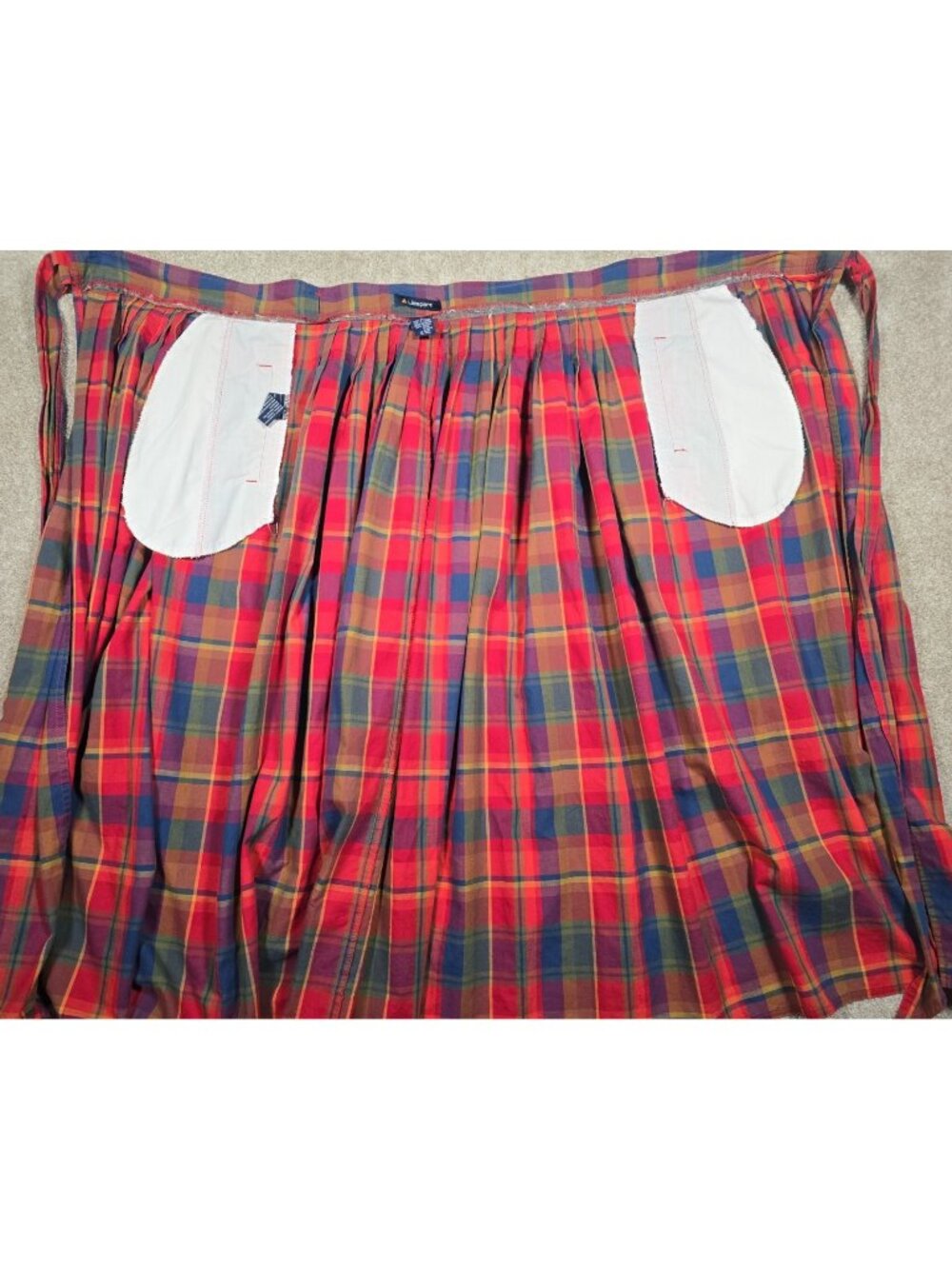Liz Sport Vtg 2 Piece Dress Set Tartan Plaid Wrap Skirt & Shirt Academia Women M - Picture 13 of 16